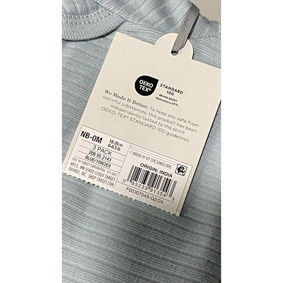 Cloud Island 6 Long Sleeve Baby Newborn Ribbed One Piece Bodysuit NWT - Picture 7 of 8